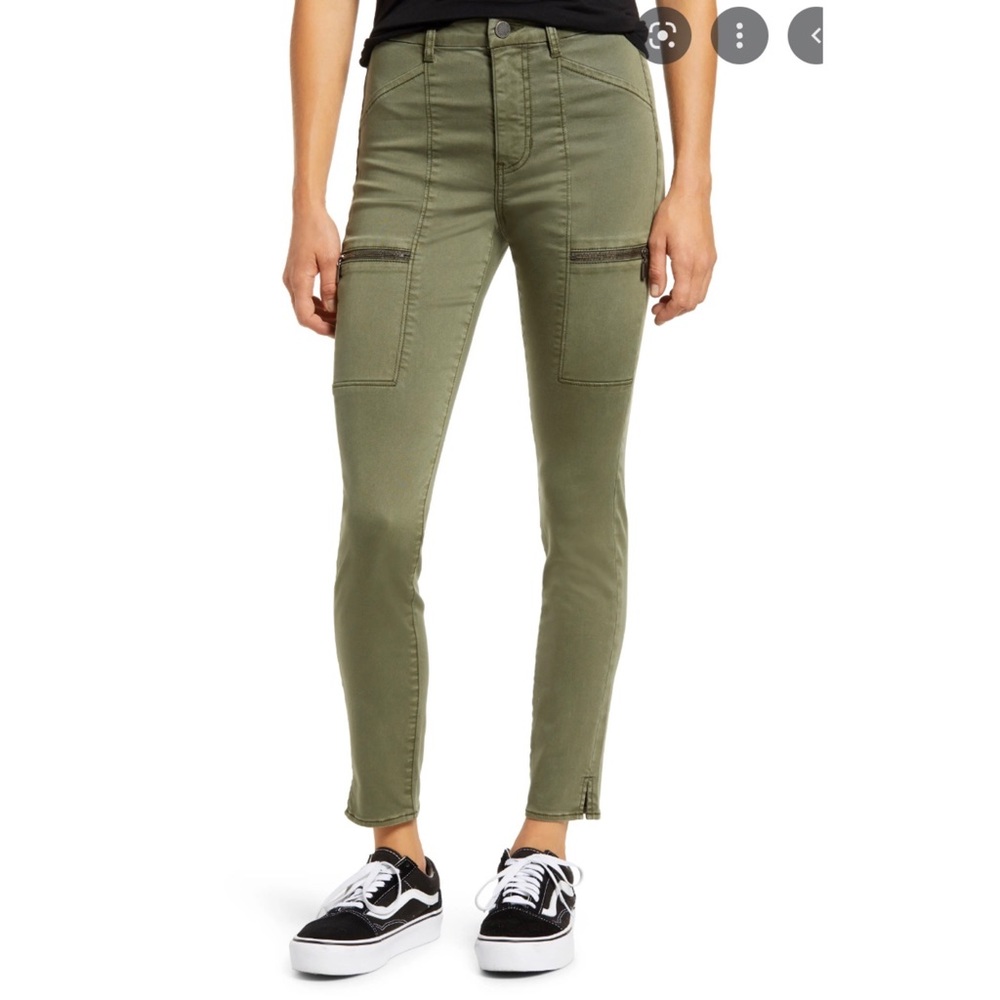 Articles of Society Carlyon Skinny Zip Cargo Pants military green pockets 28 new